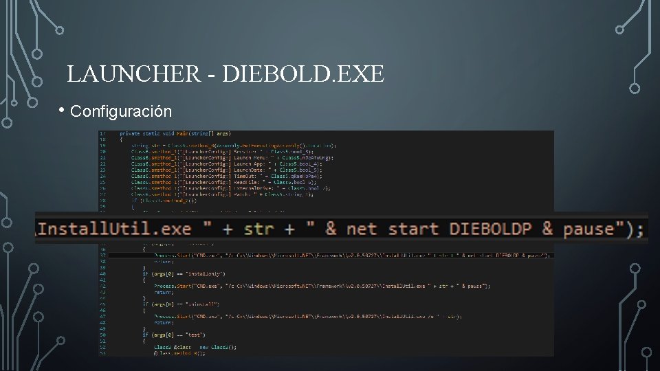 LAUNCHER - DIEBOLD. EXE • Configuración 