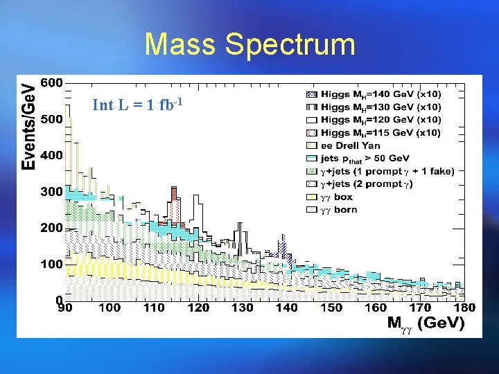 Mass Spectrum Int L = 1 fb-1 