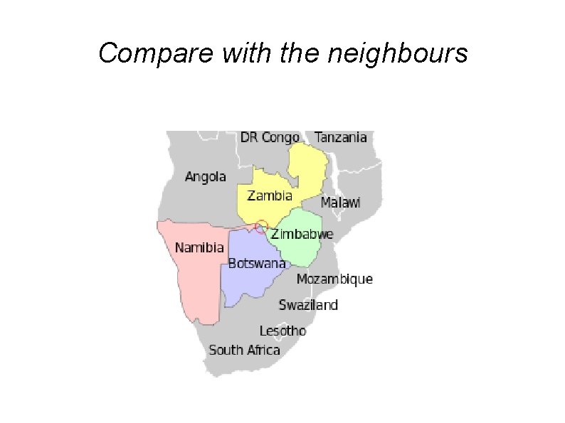 Compare with the neighbours 