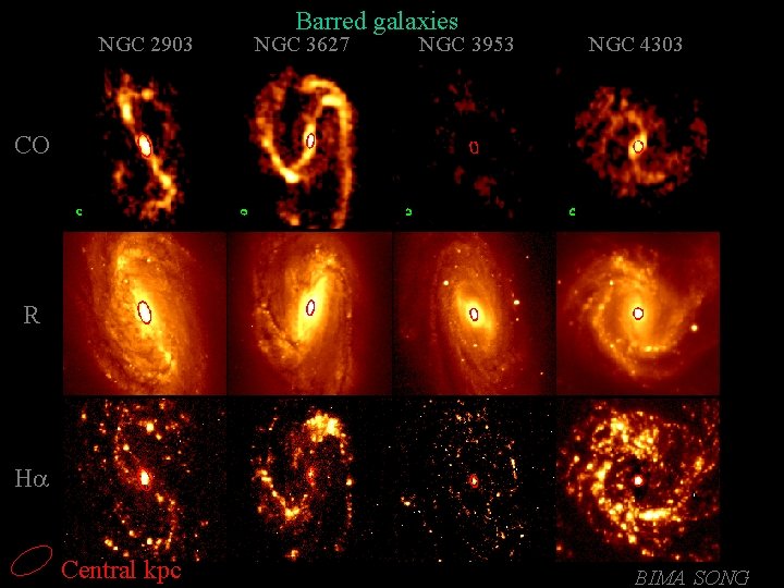 NGC 2903 Barred galaxies NGC 3627 NGC 3953 NGC 4303 CO R H Central