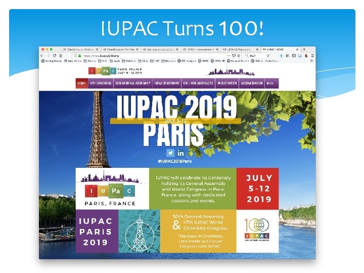 IUPAC Turns 100! 