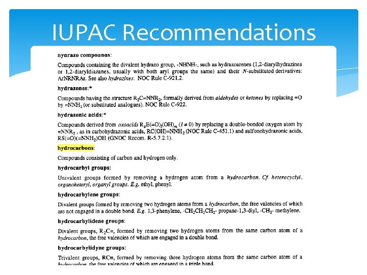 IUPAC Recommendations 