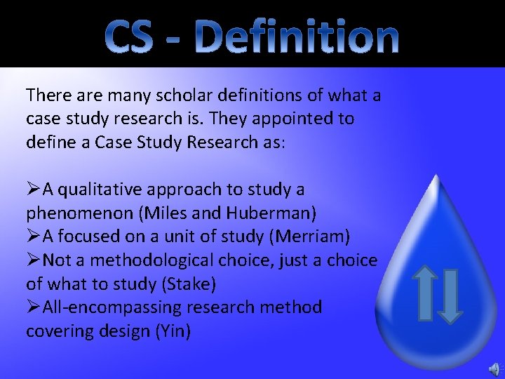 There are many scholar definitions of what a case study research is. They appointed