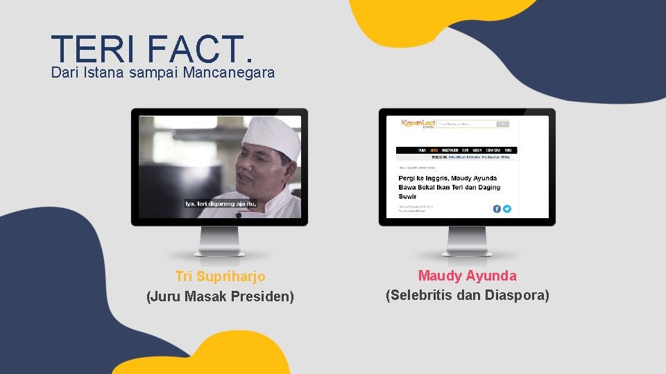 TERI FACT. Dari Istana sampai Mancanegara Tri Supriharjo (Juru Masak Presiden) Maudy Ayunda (Selebritis