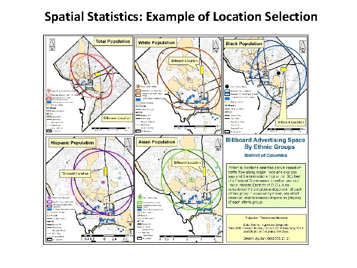 Spatial Statistics: Example of Location Selection 