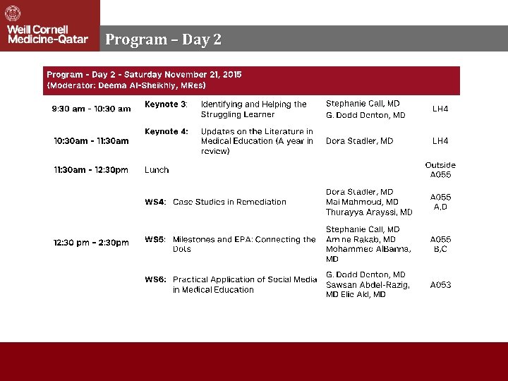 Program – Day 2 Program – Day 2