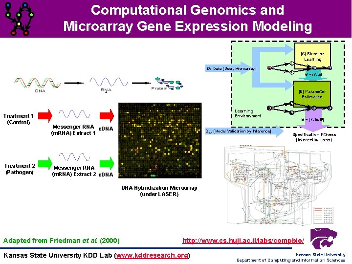 Computational Genomics and Microarray Gene Expression Modeling [A] Structure Learning G 2 D: Data
