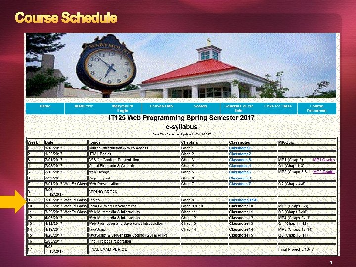 Course Schedule 3 