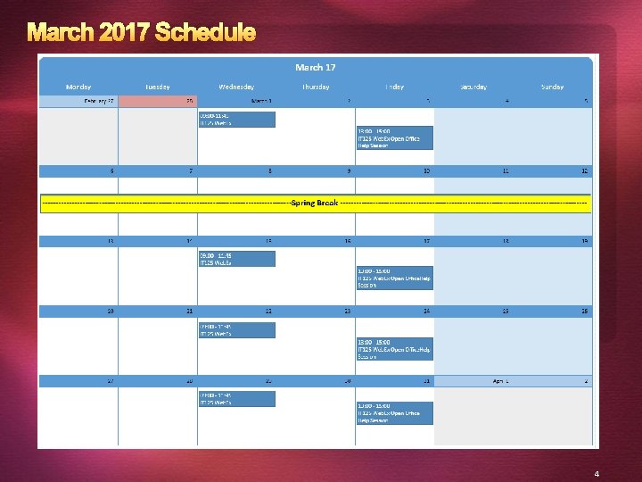 March 2017 Schedule 4 