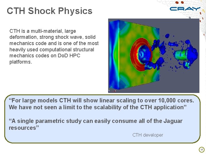 CTH Shock Physics CTH is a multi-material, large deformation, strong shock wave, solid mechanics