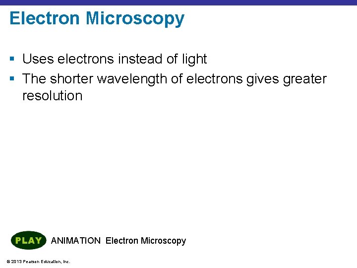 Electron Microscopy § Uses electrons instead of light § The shorter wavelength of electrons