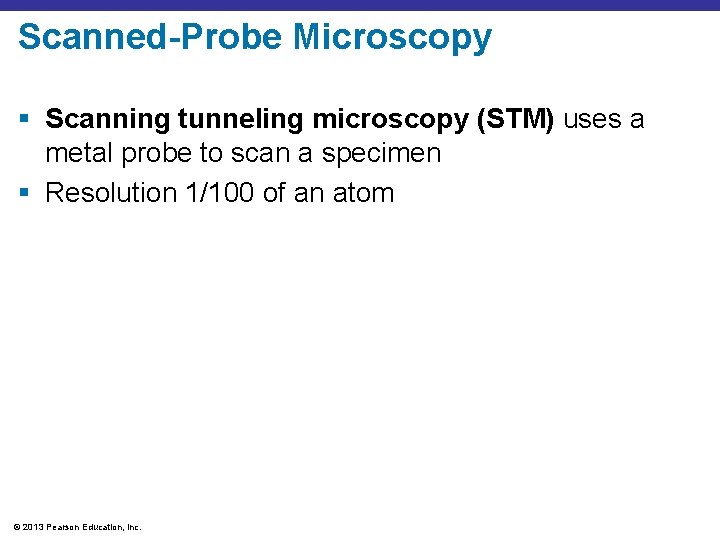 Scanned-Probe Microscopy § Scanning tunneling microscopy (STM) uses a metal probe to scan a