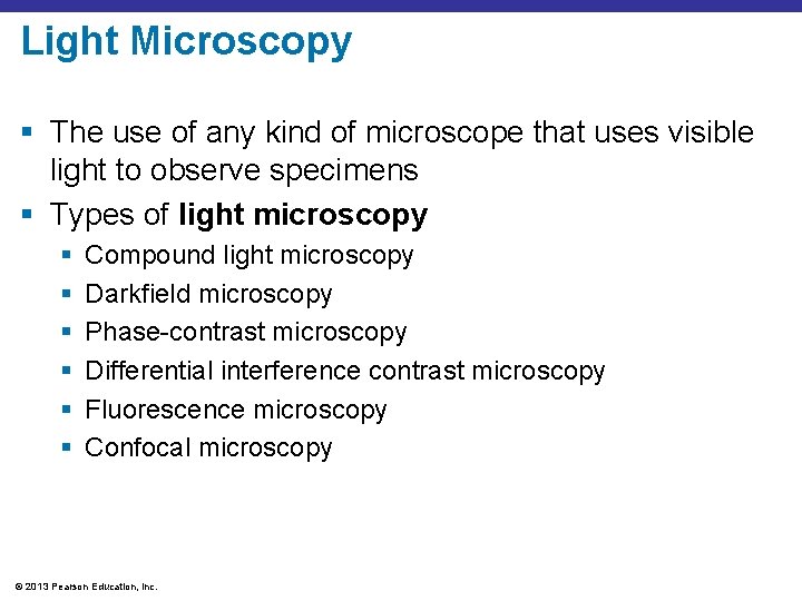 Light Microscopy § The use of any kind of microscope that uses visible light