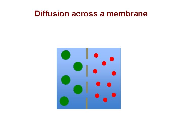 Diffusion across a membrane 