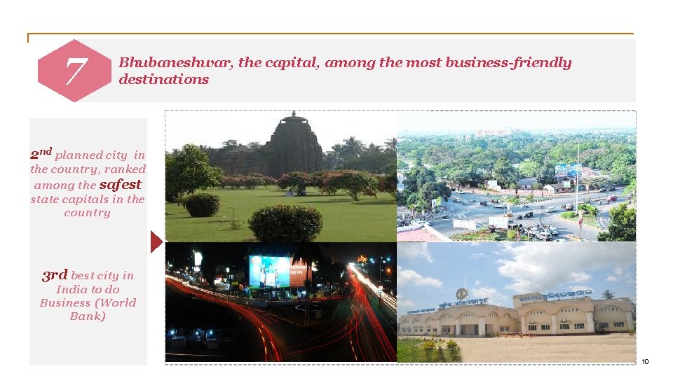 71 Bhubaneshwar, the capital, among the most business-friendly destinations 2 nd planned city in