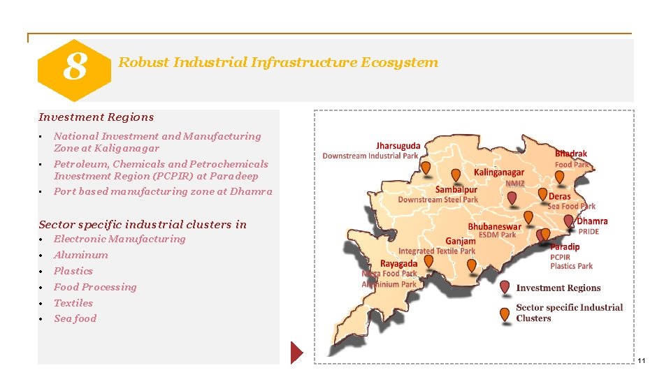 81 Robust Industrial Infrastructure Ecosystem Investment Regions • National Investment and Manufacturing Zone at