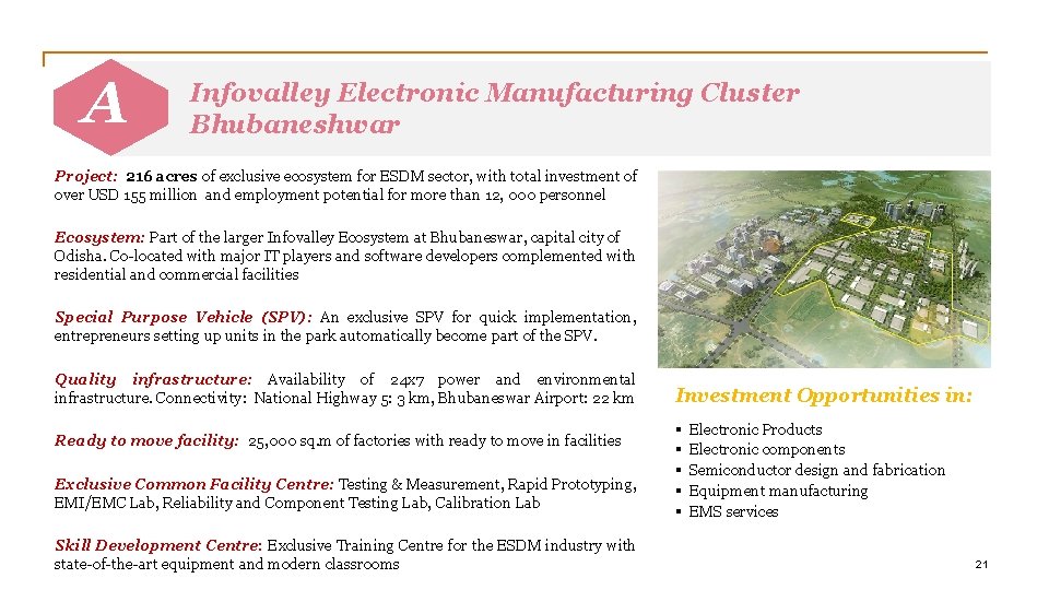 A Infovalley Electronic Manufacturing Cluster Bhubaneshwar Project: 216 acres of exclusive ecosystem for ESDM