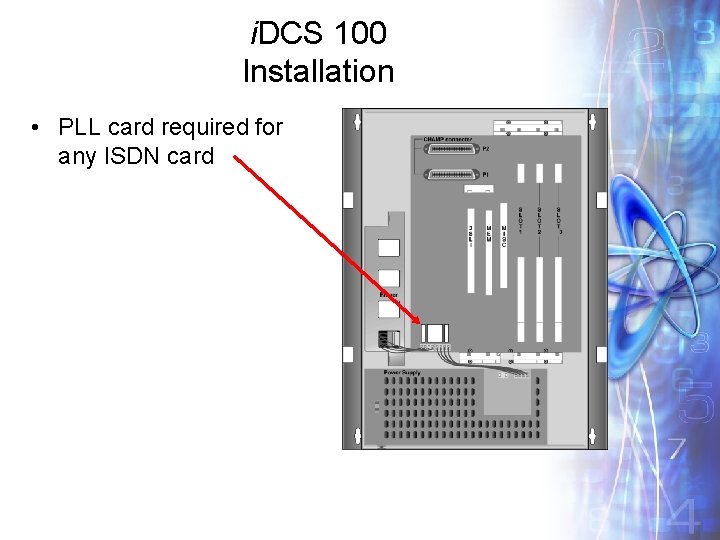 i. DCS 100 Installation • PLL card required for any ISDN card 