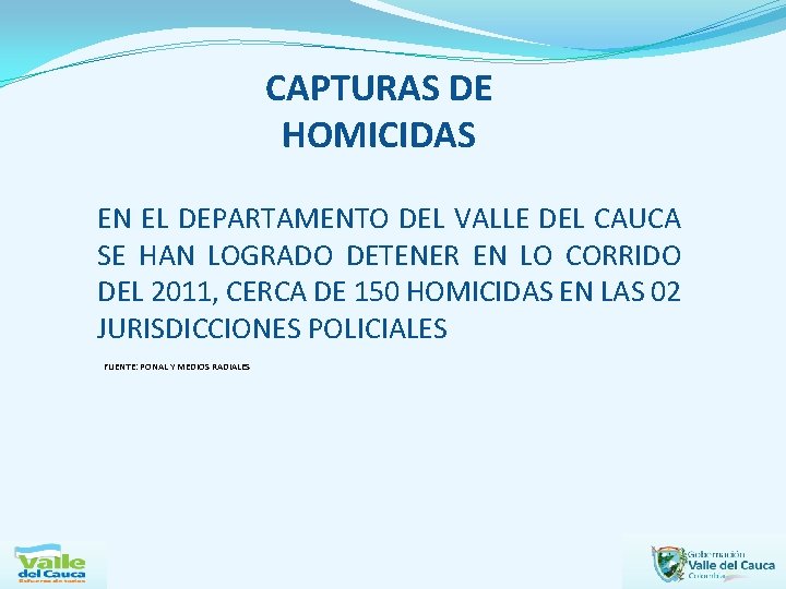 CAPTURAS DE HOMICIDAS EN EL DEPARTAMENTO DEL VALLE DEL CAUCA SE HAN LOGRADO DETENER