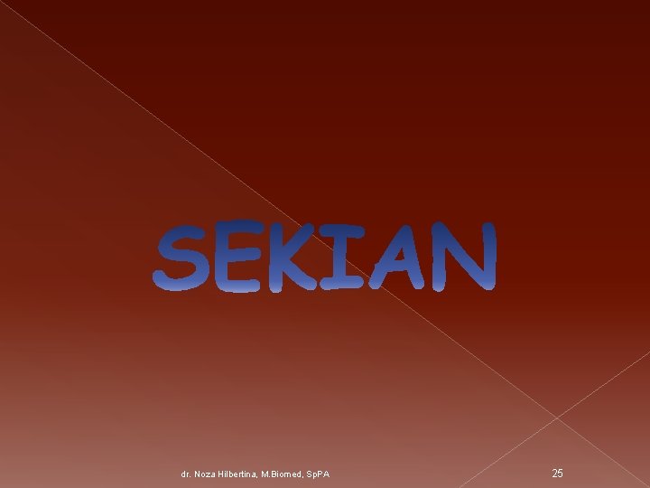 dr. Noza Hilbertina, M. Biomed, Sp. PA 25 