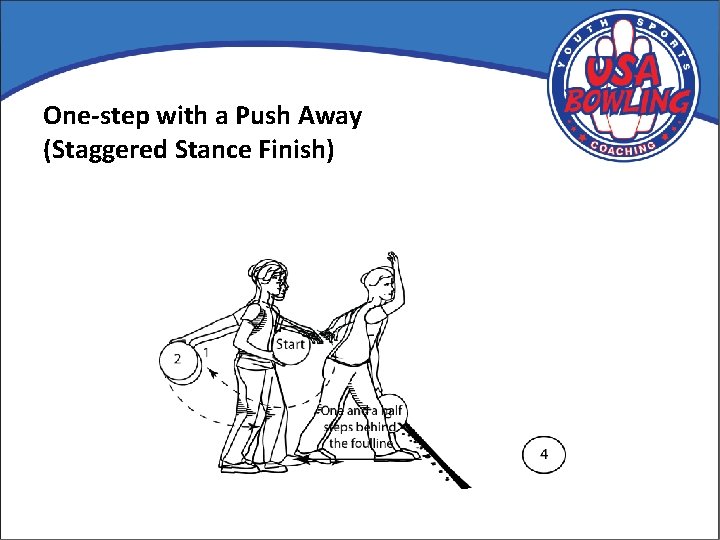 One-step with a Push Away (Staggered Stance Finish) 