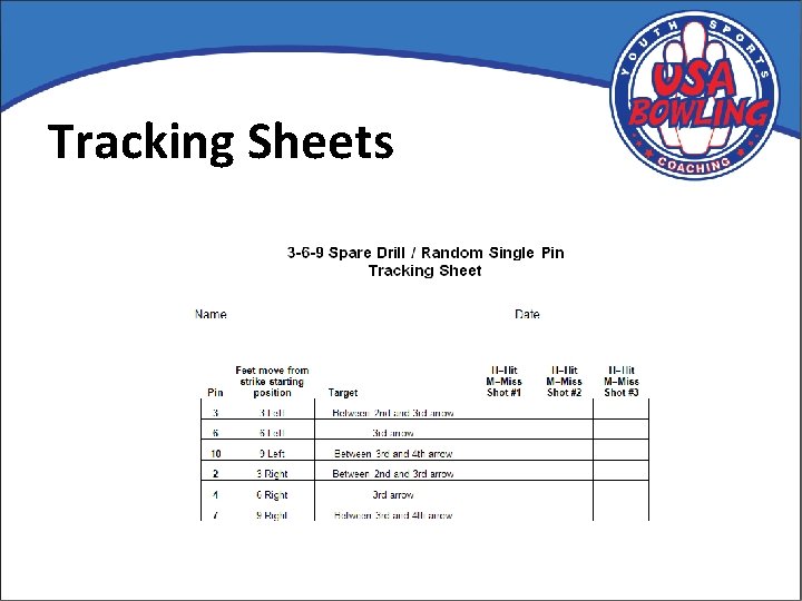 Tracking Sheets 