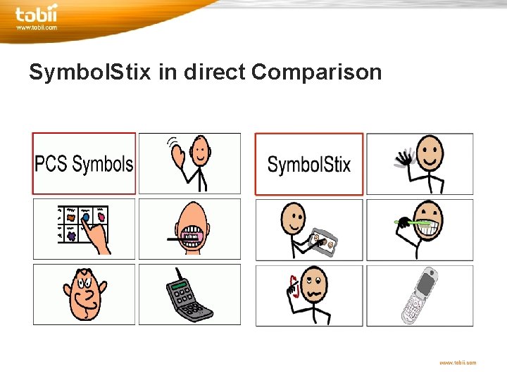 Symbol. Stix in direct Comparison www. tobii. com 