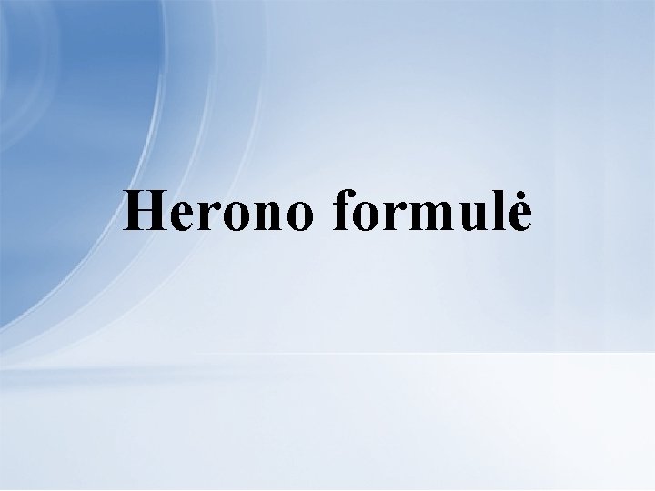 Herono formulė 