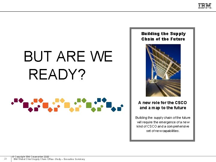 IBM Global Business Services Building the Supply Chain of the Future BUT ARE WE