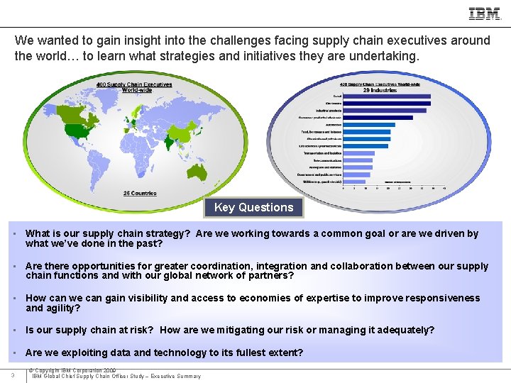 IBM Global Business Services We wanted to gain insight into the challenges facing supply