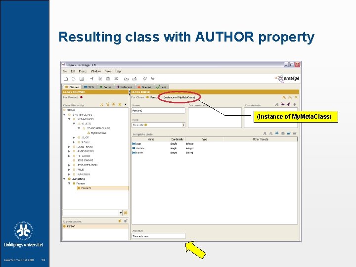 Resulting class with AUTHOR property (instance of My. Meta. Class) Jess. Tab Tutorial 2007