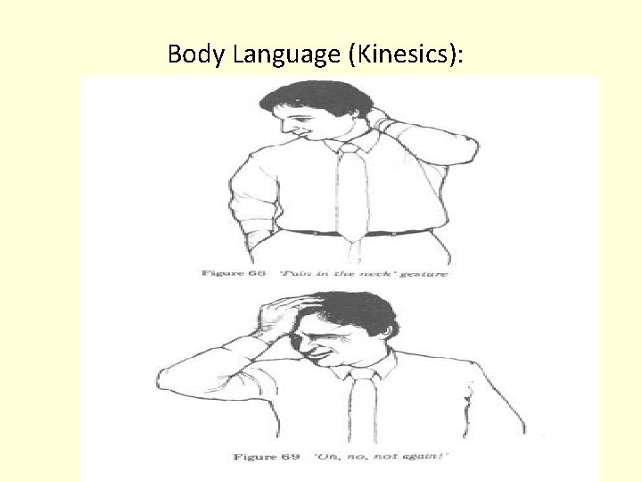 Body Language (Kinesics): 