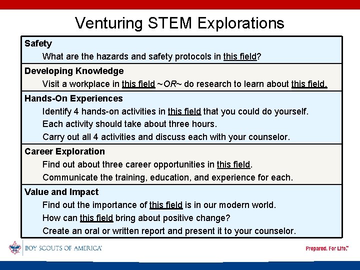 Venturing STEM Explorations Safety What are the hazards and safety protocols in this field?