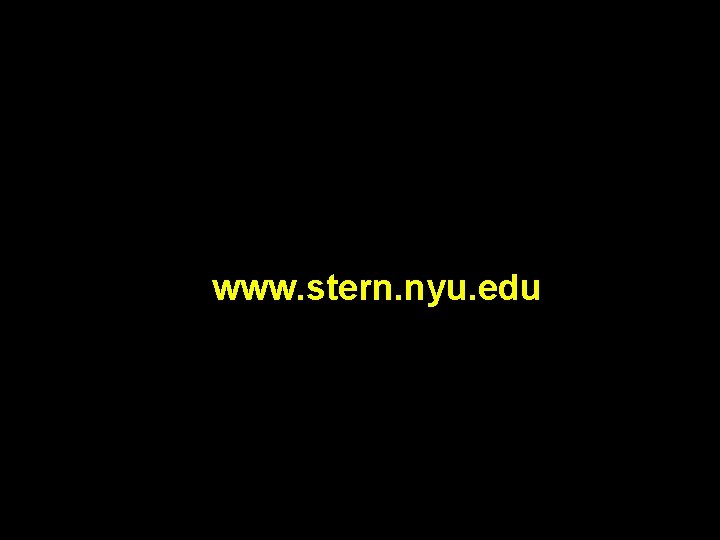 n www. stern. nyu. edu 