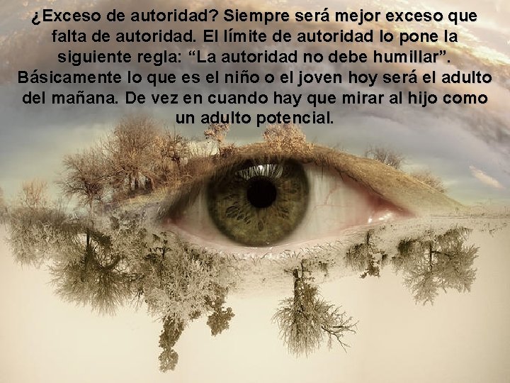 ¿Exceso de autoridad? Siempre será mejor exceso que falta de autoridad. El límite de