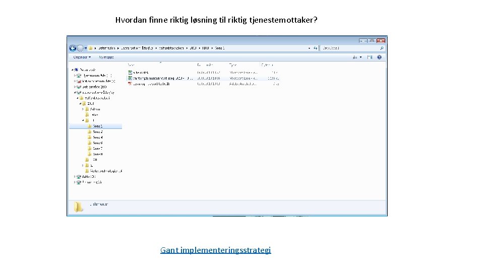 Hvordan finne riktig løsning til riktig tjenestemottaker? Gant implementeringsstrategi 