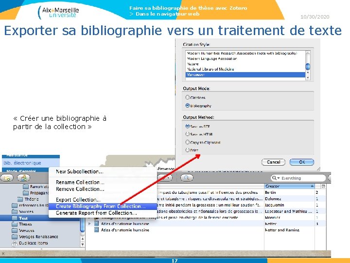 Faire sa bibliographie de thèse avec Zotero > Dans le navigateur web 10/30/2020 Exporter