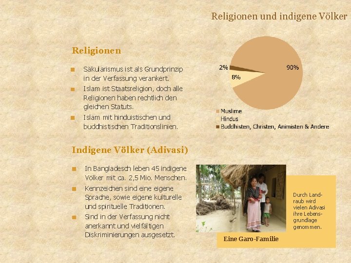 Religionen und indigene Völker Religionen Säkularismus ist als Grundprinzip in der Verfassung verankert. Islam Religionen und indigene Völker Religionen Säkularismus ist als Grundprinzip in der Verfassung verankert. Islam