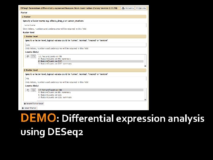 DEMO: Differential expression analysis using DESeq 2 