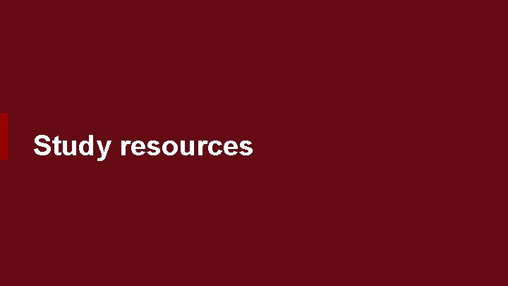 Study resources 