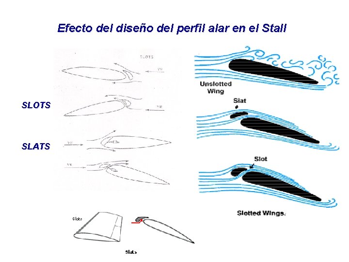 Efecto del diseño del perfil alar en el Stall SLOTS SLATS 