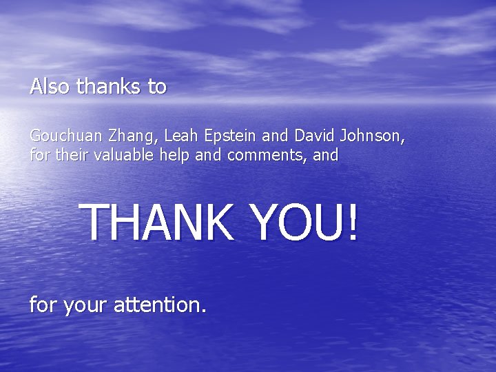 Also thanks to Gouchuan Zhang, Leah Epstein and David Johnson, for their valuable help