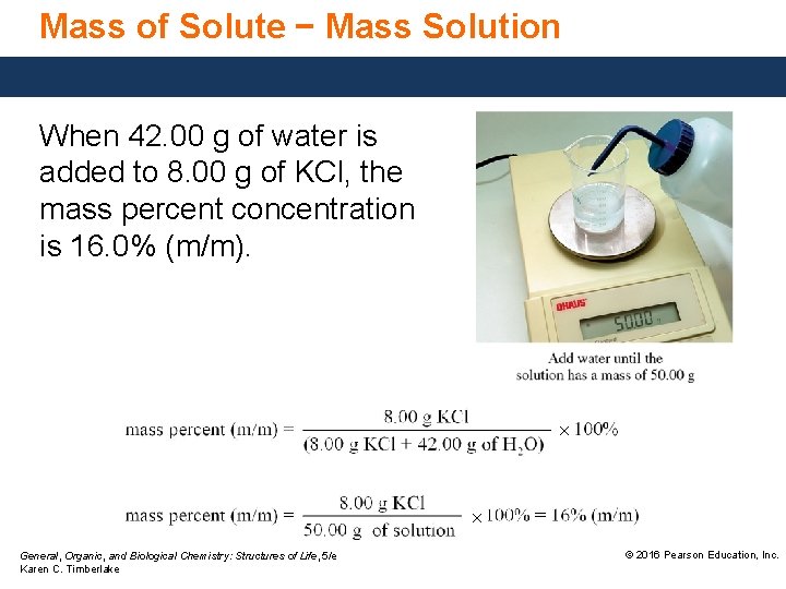 Mass of Solute − Mass Solution When 42. 00 g of water is added