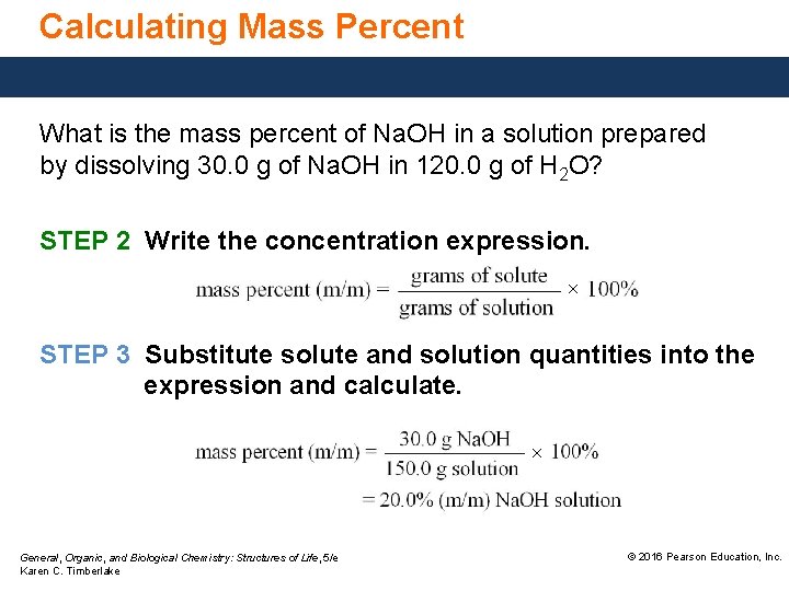 Calculating Mass Percent What is the mass percent of Na. OH in a solution