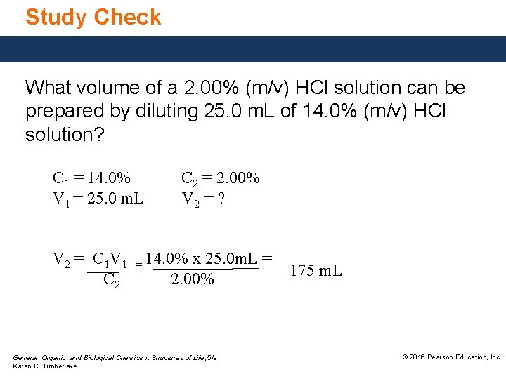 Study Check What volume of a 2. 00% (m/v) HCl solution can be prepared