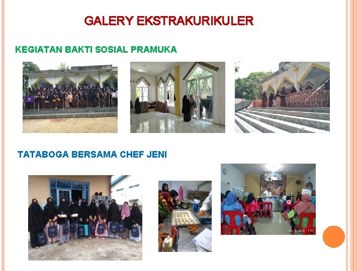 GALERY EKSTRAKURIKULER KEGIATAN BAKTI SOSIAL PRAMUKA TATABOGA BERSAMA CHEF JENI 