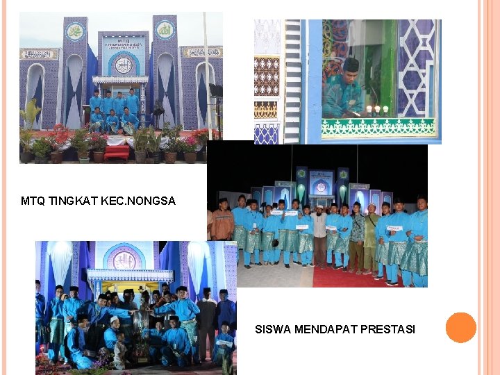 MTQ TINGKAT KEC. NONGSA SISWA MENDAPAT PRESTASI 