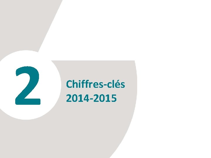 2 Chiffres-clés 2014 -2015 