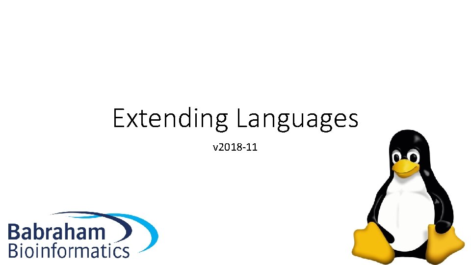 Extending Languages v 2018 -11 