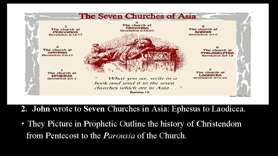 (A) Introduction 1: The Sevens in John’s Revelation: (B) Introduction 2: The Seven Churches
